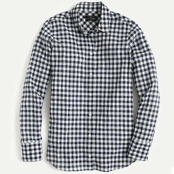 J. Crew Tops - J-Crew classic-fit boy shirt in crinkle gingham for Women